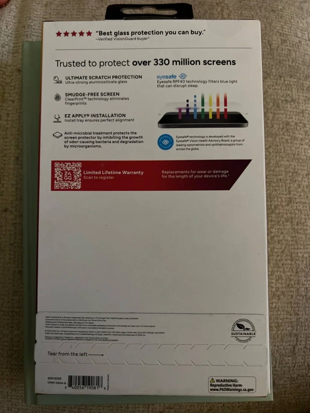 VisionGuard Blue Light Screen Protector for iPhone 15 Pro Max - Black